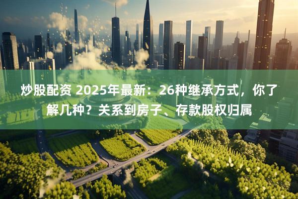炒股配资 2025年最新：26种继承方式，你了解几种？关系到房子、存款股权归属